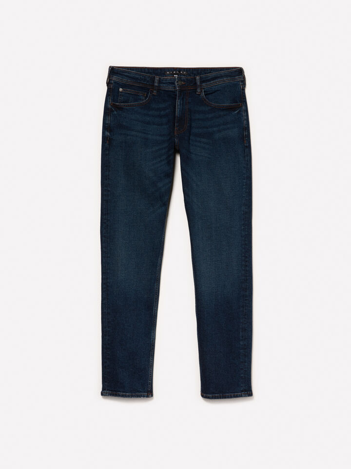 Blue Style 74 slim fit jeans - men's slim fit jeans - Dark Blue | Sisley image number 5